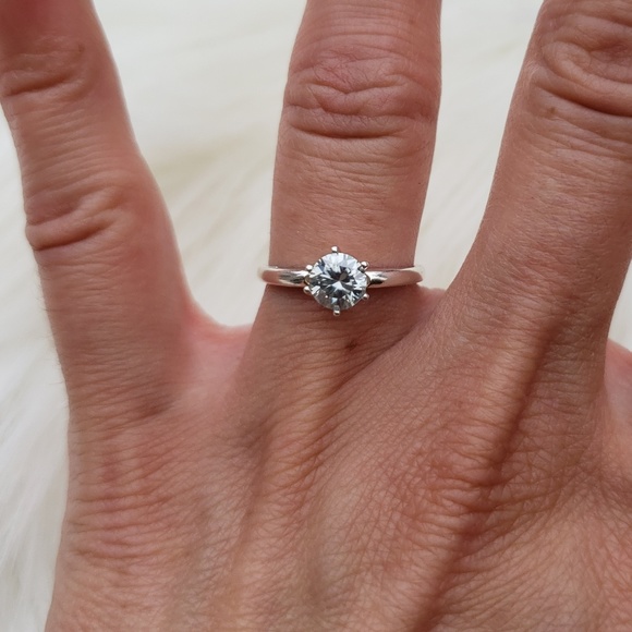 Estate Jewelry - SOLD! | Gorgeous Ice Blue Moissanite Solitaire